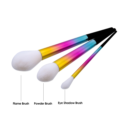 

5pcs/set Makeup Brushes Set Professional Colorful Handle Cosmetic Tools Nylon Plastic Powder Eyeshadow