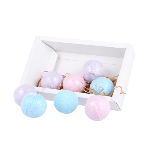 

8pcs Organic Bath Bombs Fizzer Salts Ball Essential Oil Handmade SPA Stress Relief Exfoliating Ocean Lavender Rose Flavor