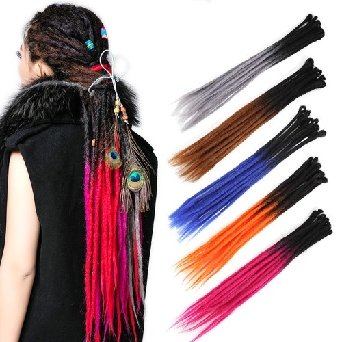 

1 Pack 10 PCS Gradual Change Handmade Dreadlocks Extensions Fashion Reggae Crochet Hip-Hop Synthetic Dreads Crochet Braiding Hair 2#5