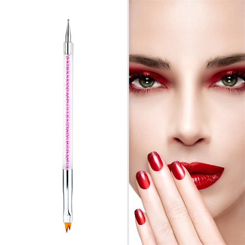 

1pcs Dual-ended UV Gel French Nail Brushes For Moon Smile Building Painting Drawing Flowers Gradient Dotting Nail Pen Square Lace Pen
