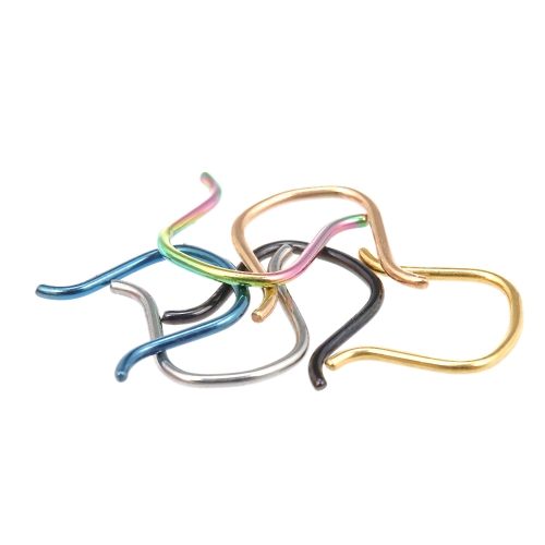

6pcs / Lot Punk Style Fake Nose Rings C Зажим для носа Обруч для тела Пирсинг Аксессуары для ювелирных изделий 6 цветов