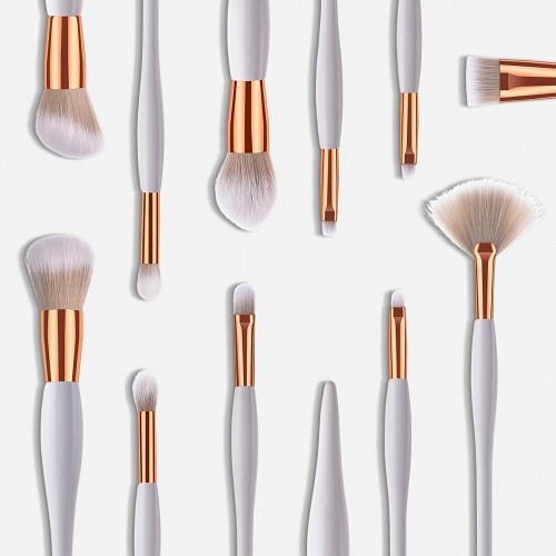 

GUJHUI 10 / 11Pcs Кисти для макияжа Набор нейлоновых волос для бровь Eyeshadow Cosmetic Brush Профессиональные инструменты для наращивания кистей для порошка