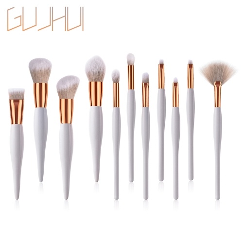 

GUJHUI 10/11Pcs Makeup Brushes Set Nylon Hair Eyebrow Eyeshadow Cosmetic Brush Professional Powder Foundation Brush Make Up Tools