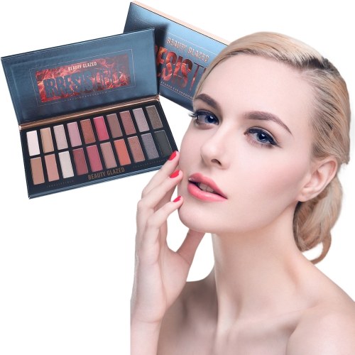 

BEAUTY GLAZED 20 Colors Eyeshadow Makeup Palette Shimmer Matte Pigmented Pressed Eyes Shadow Natural Long Lasting Cosmetic