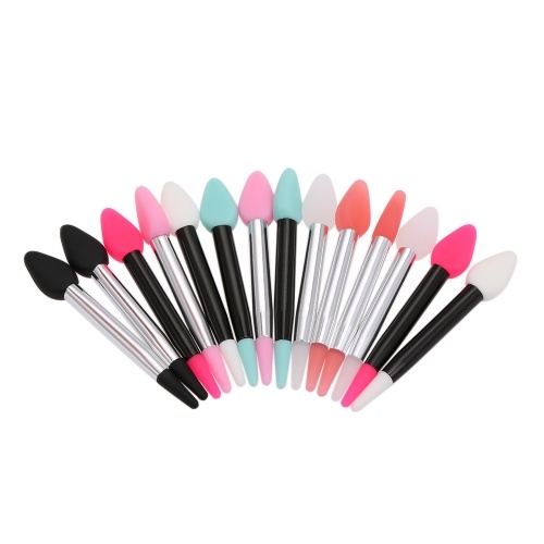 Maquillage de silicone 14pcs pinceau à lèvres fard à paupières sourcil