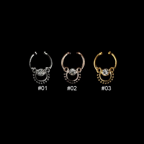 

Stud Fake Nose Ring Clip on Body Septum-hanger Non-piercing Jewelry