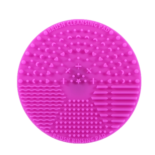 

Makeup Brush Cleaning Mat Silicone Cosmetic Brush Washing Pad Brush Scrubber with Back Suction Cup