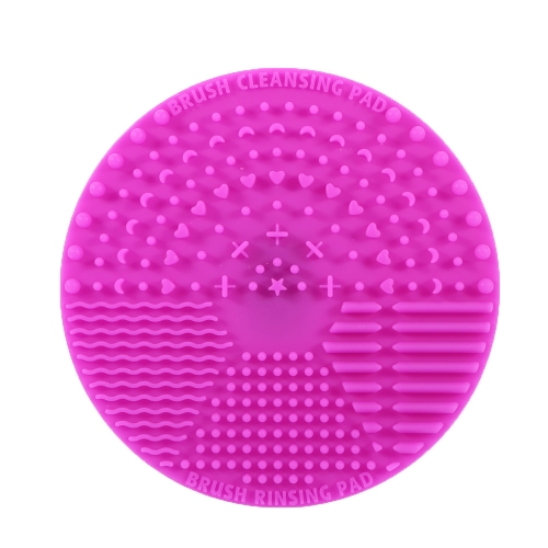 Makeup Brush Cleaning Mat Silicone Cosmetic Brush Washing Pad Brush Scrubber with Back Suction Cup