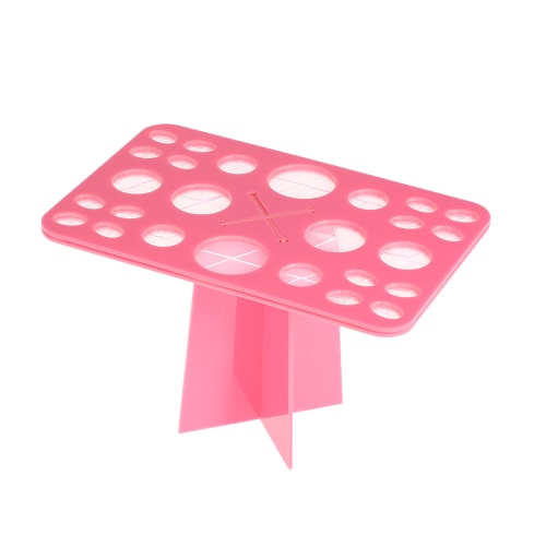 26 Hole Mix Size Collapsible Acrylic Makeup Brush Holder