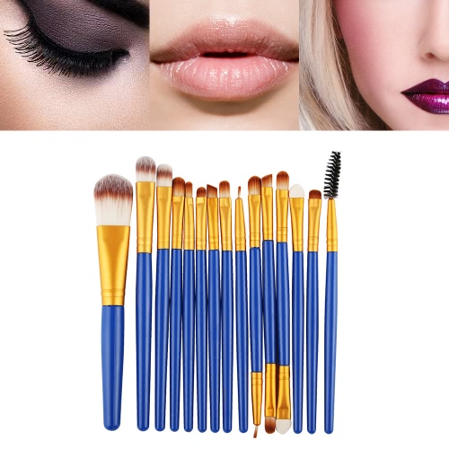 

15PCS Профессиональные тени для век бровей для губ для макияжа Инструменты для кисточек Дизайн шерсти Pinceau Maquillage Professio