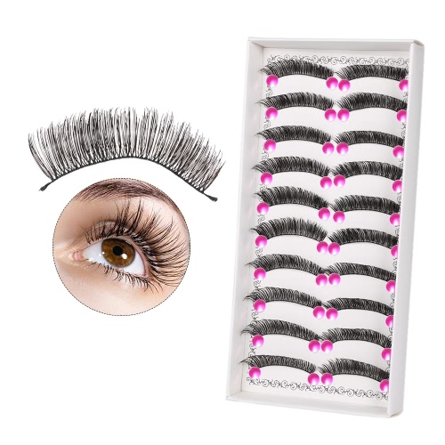 

10 пар поддельные ресницы Natral Emulational Extention Накладные ресницы Crisscross & Straight Thick Black Eyelashes Makeup St