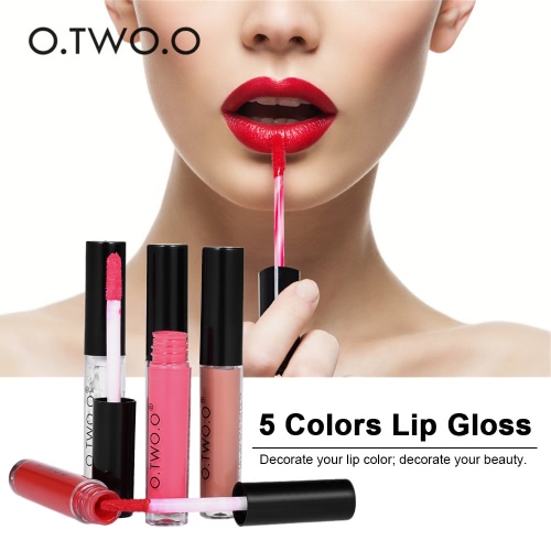 

O.TWO.O 5 Colors Lip Gloss Waterproof Liquid Lipstick Tint Lady Long Lasting Make Up Beauty Matte Lip Stick