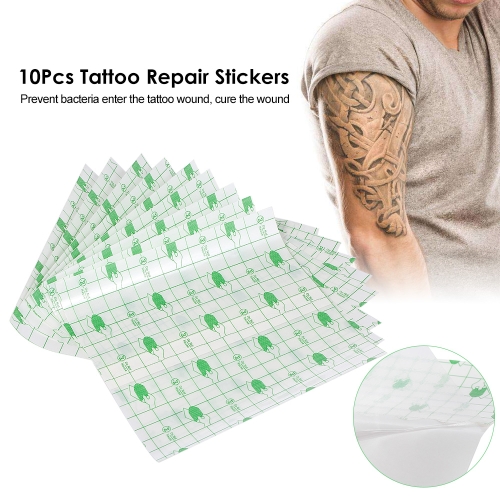 

10Pcs Tattoo Repair Stickers Protective Breathable Tattoo Film After Care Tattoo Solution For The Initial Healing Tattoo Supplies Accessories