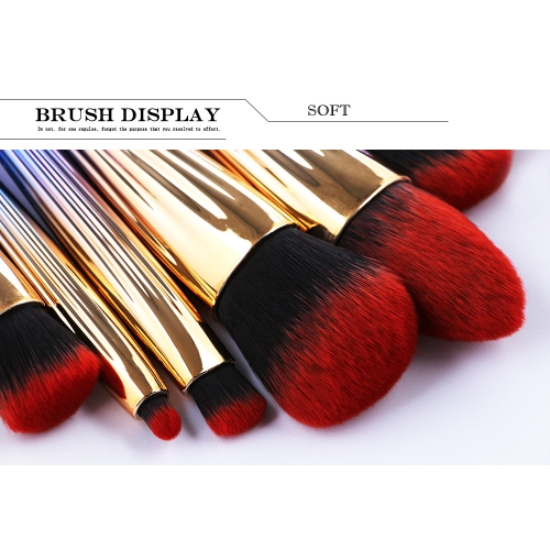 

10pcs Shell Cosmetic Makeup Brushes Set Foundation Power Contour Eye Shadow
