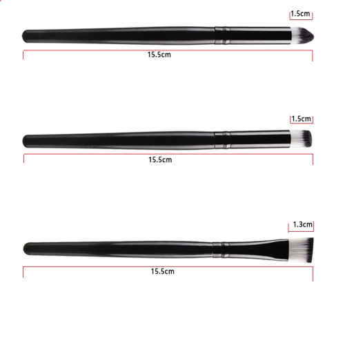 6Pcs Eye Eyebrow Makeup Eyeshadow Eyeliner Blending Sponge Crease Flat Brush Set