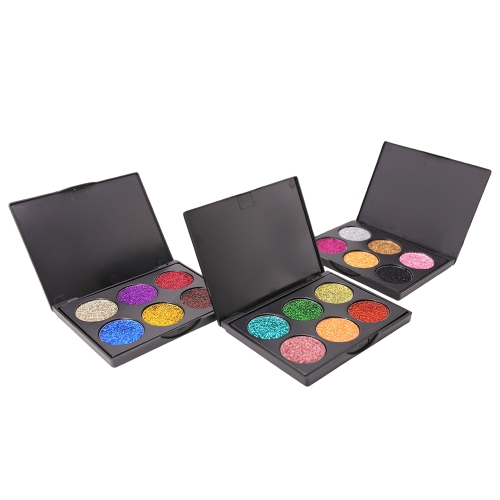 

6 Colors Shimmer Glitter Eye Shadow Powder Palette Matte Eyeshadow Cosmetic Makeup