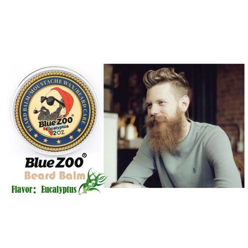 

Blue ZOO Moustache Wax All-Natural and Organic Beard Conditioning Balm Beard Care For Men Beard Growth