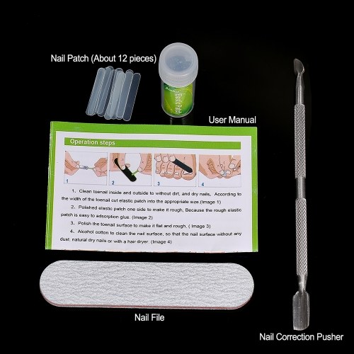 

Ingrown Toenail Correction Set Toenail Treatment Toenail Straightening Patch Pusher Recover Tool Foot Care Kit