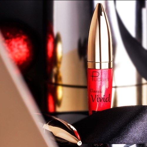 

Pudaier Liquid Lip Gloss Non-stick on Cup Lipstick 18 Colors Lip Glitter Diamond Waterproof Lip Tint Makeup