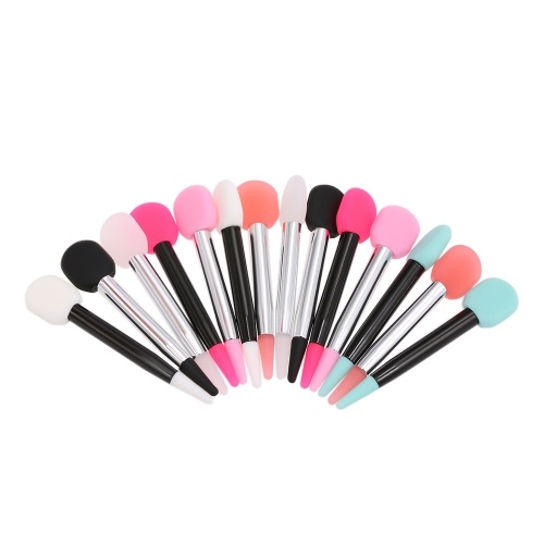 14pcs Silicone Makeup Eyebrow Eye Shadow Lip Brush