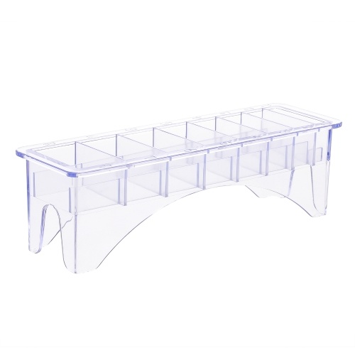 

Rectangular Plastic Blade Organizer for 8 Blades Storage Case Rack Clipper Comb Holder