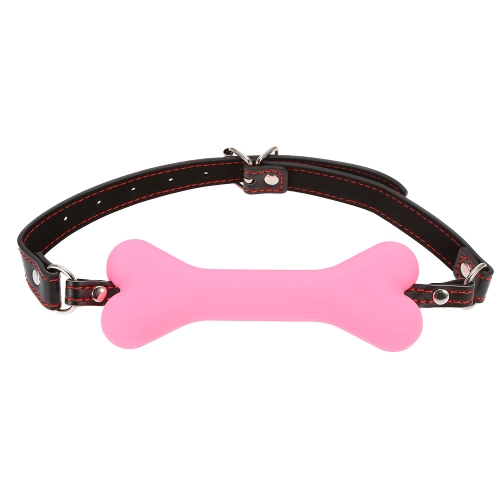 Silicone Bone-shaped Mouth Plug Gag Dog Cosplay Fetish Restraint Bondage Jogos para adultos SM Toy Couples Flirting Foreplay Sex Products