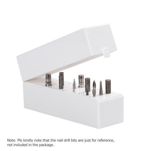 

Nail Drill Bit Holder 30 Holes Dental Bur Stand Displayer Plastic Nail Dental Accessory Container Manicure Nail Art Tool