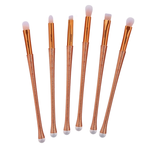 Pequeño 6 unids 2017 Sirena Serie Rose Gold Brush Sombra de Ojos Pinceles de Maquillaje Cepillo de Ojos Cosméticos Herramienta de Cepillo de Ojos de Belleza