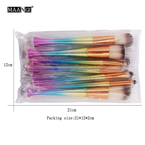 

10pcs Pink Gold Makeup Brushes Set Power Foundation Blush Eye Shadow Contour Blending Mermaid Beauty Cosmetic Tool Kits