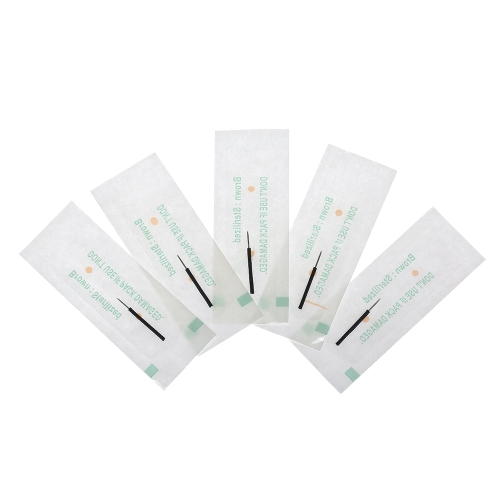 

50Pcs брови татуировки иглы для ручного татуировки Pen Microblading Pen постоянного татуировки иглы одноразовые стерилизованные иглы татуировки