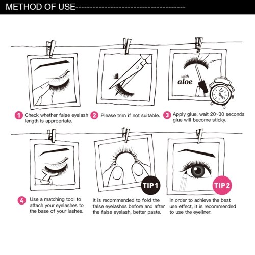 

HANDAIYAN Fashion Charming Eyelash Mink 3D Natural False Eyelashes Handmade Reusable Curly Thick Long Black Soft Fake Lashes Makeup Eye Lashes Eye Decoration F044