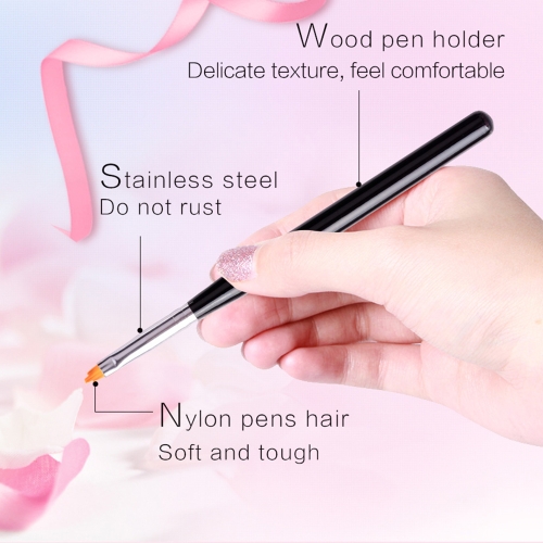 

1pc UV Gel Polish French Nail Brushes Gel Varnish Building Painting Petals Drawing Flowers Gradient Dotting Nail Art Pen Brush Three Side Floral Pen