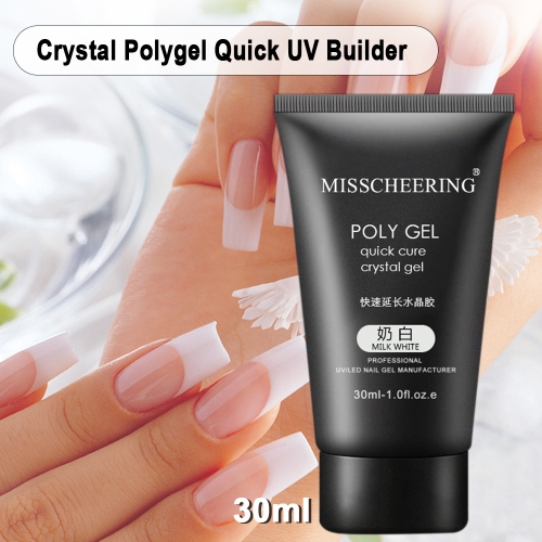 Crystal Polygel Transparent Clear Quick UV Builder Nail Extend Glue Painless Manicure Poly Gel