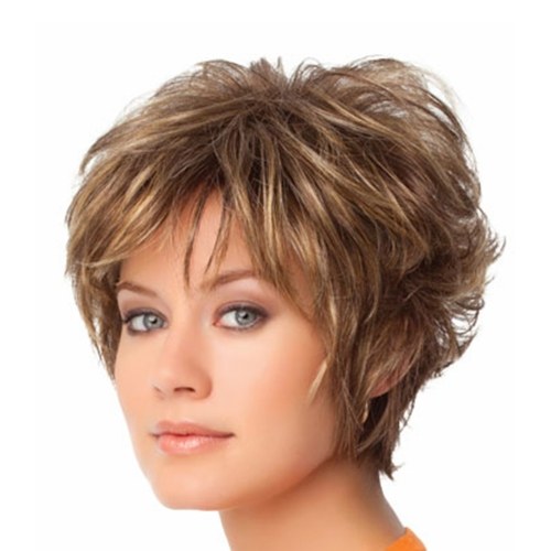 

Fashionable Hair Wig Woman Short Straight Hair with Bangs Girl Hairpiece Hair Extension Heat Resistant Women Girl Cosplay