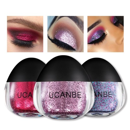 

UCANBE Glitter Eyeshadow Gel Metallic Powder Shining Cosmetics 3D Eye Makeup Highlighter Palette Festival Kit Tools
