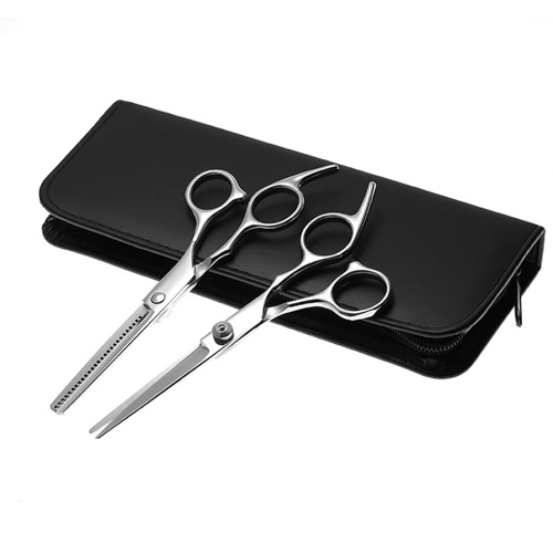 Smith Chu Hair Cutting Set Hair Thinning Scissor Hair Shear Kit 2pcs Hair Scissors + Comb + 2pcs Hair Clips for Hairdressing Salon Haircut Tool