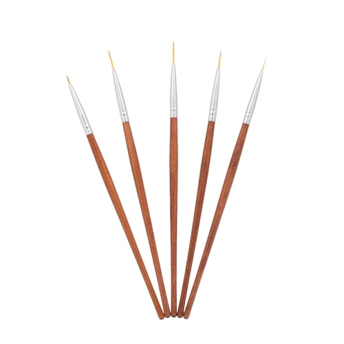 5Pcs Nail Art Pen Set DIY Drawing Painting Brush Pen