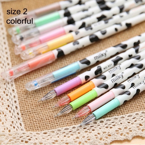 

New Fashion Color Pen Gel Pens Kawaii Pen Boligrafos Canetas Escolar Cute Korean Stationery Gifts 1-colorful ink 6pcs