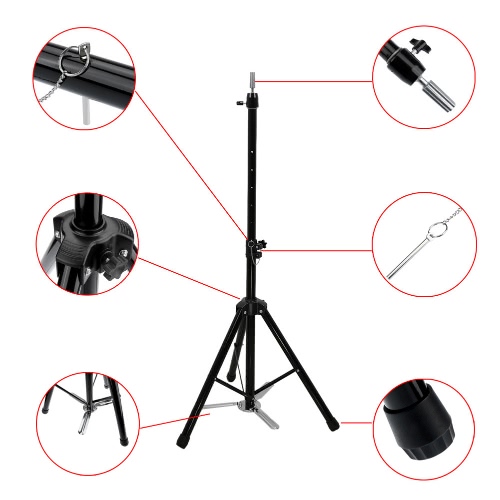 

Hairdressing Tripod Hair Wig Training Head Mold Holder Stand