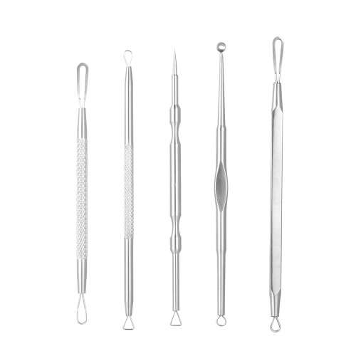 

Нержавеющая сталь Черная головка Инструмент для лица Прыщи Comedone Needle Blackhead & Blemish Kit Угри для чистки кожи с зерк