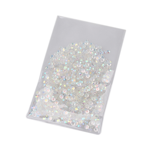 Shiny Strass Clear Crystal Rhinestones Mixed Non Hotfix Round 3D Nail Art Decorations Flatback