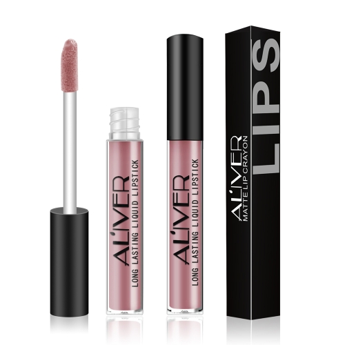 

ALIVER Long Lasting Waterproof Lipstick Matte Gloss Sparkling Shades