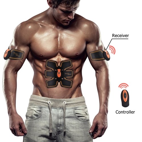 

Black Surface Yellow Edge 6 Abdominal Muscle Take Shape Helper Househeld Exercise Fitness Equipment Body Slimming Fat Burning Exerciser Body Building Fitness Electric Muscle Trainers Machine Electric Muscle Stimulator