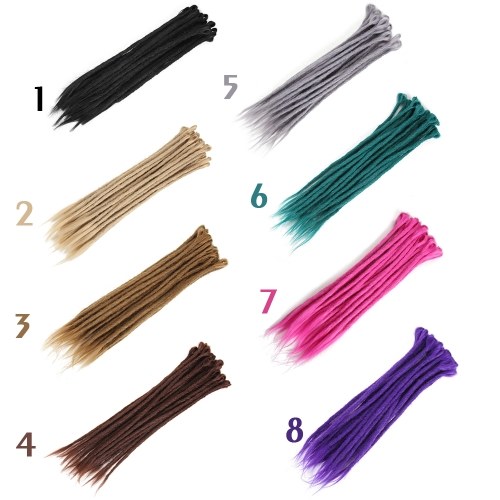 

1 Pack 10 PCS Handmade Dreadlocks Extensions Fashion Reggae Crochet Hip-Hop Synthetic Dreads Crochet Braiding Hair Ⅱgrey