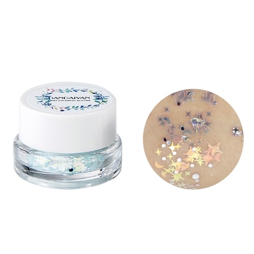 

HANDAIYAN Cosmetic Очаровательная фея Красочный глянцевый гель Голографический короткое блеск Highlight Eyeshadow Макияж Аксессуары для лица Губы и волосы 01 #