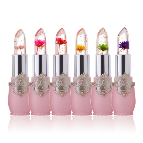 

Beauty Bright Flower Crystal Jelly Lipstick Magic Temperature Change Color Lip Balm Makeup 1