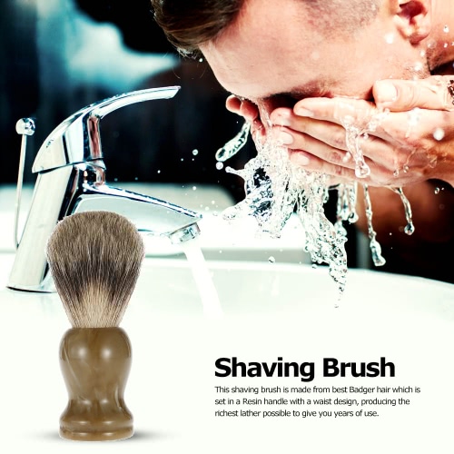 

Professional Pure Badger Hair Shaving Brush Barber Salon Resin Handle Shaving Razor Brush Men Facial Beard Cleaning Appliance Shav