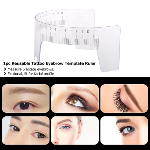

Eyebrow Ruler Prictice Stencil Shaper Ruler Reusable Eyebrows Stencil Template Tattoo Tool for Permanent Makeup