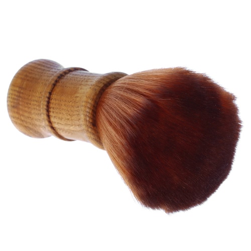 

Barber Cleaning Hairbrush Neck Face Dust Clean Brush Soft Wool Wooden Handle Hair Styling Tools