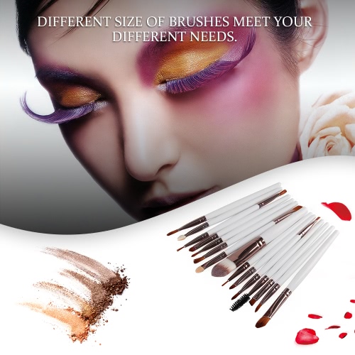 

15PCS Professional Eye Shadow Eyebrow Lip Makeup Brush Tools Wool Design Pinceau Maquillage Professionnel